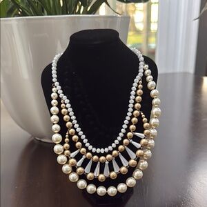 Chan Luu Elegant Multi-Strand Faux Pearl Necklace